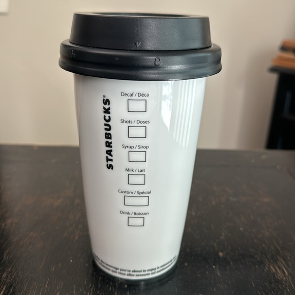 Starbucks 2011 Ceramic Coffee Travel Cup - Picture 2 of 4